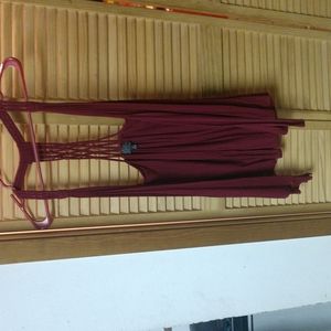 C'mm Brand Long Maroon Sleeveless Open Vest-Size Medium-NWOT